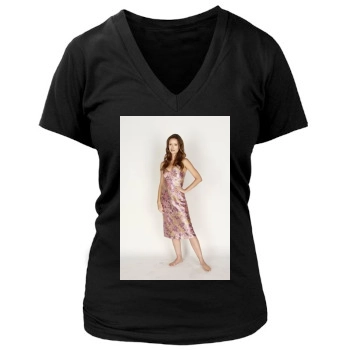 Summer Glau Women's Deep V-Neck TShirt