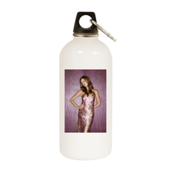 Summer Glau White Water Bottle With Carabiner