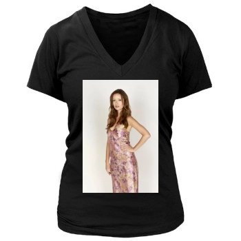 Summer Glau Women's Deep V-Neck TShirt