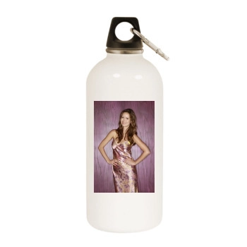 Summer Glau White Water Bottle With Carabiner