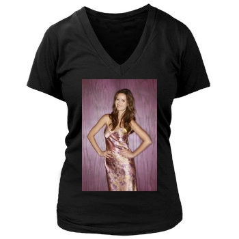 Summer Glau Women's Deep V-Neck TShirt