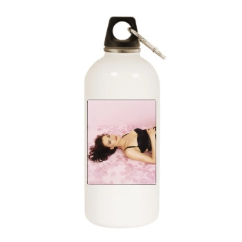 Famke Janssen White Water Bottle With Carabiner