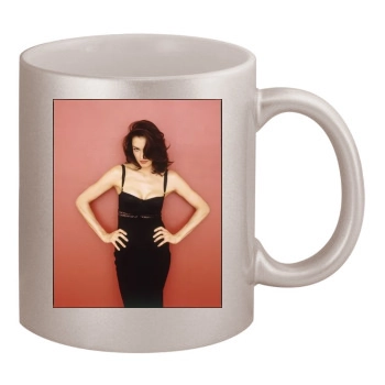 Famke Janssen 11oz Metallic Silver Mug