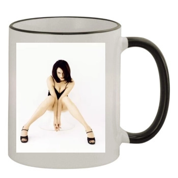 Famke Janssen 11oz Colored Rim & Handle Mug