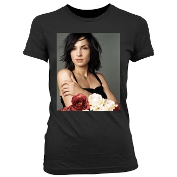 Famke Janssen Women's Junior Cut Crewneck T-Shirt