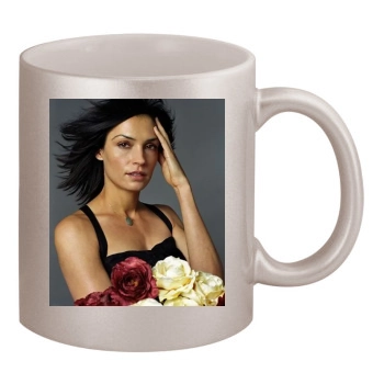 Famke Janssen 11oz Metallic Silver Mug