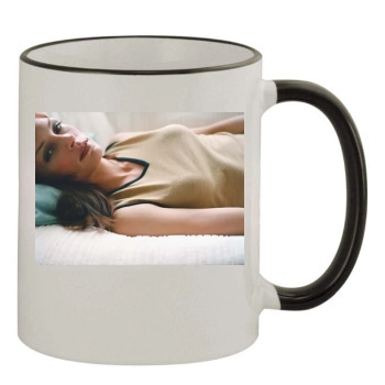 Famke Janssen 11oz Colored Rim & Handle Mug