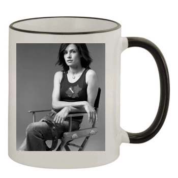 Famke Janssen 11oz Colored Rim & Handle Mug