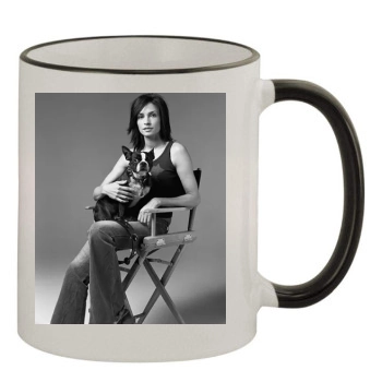 Famke Janssen 11oz Colored Rim & Handle Mug