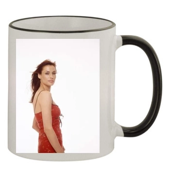 Famke Janssen 11oz Colored Rim & Handle Mug