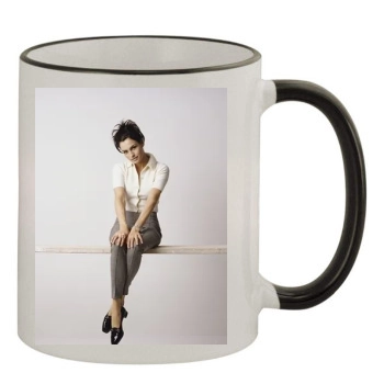 Famke Janssen 11oz Colored Rim & Handle Mug