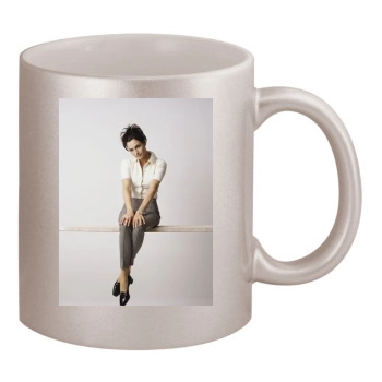 Famke Janssen 11oz Metallic Silver Mug