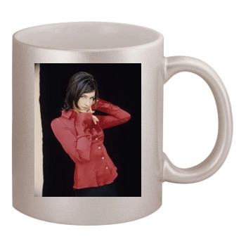 Famke Janssen 11oz Metallic Silver Mug