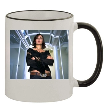 Famke Janssen 11oz Colored Rim & Handle Mug