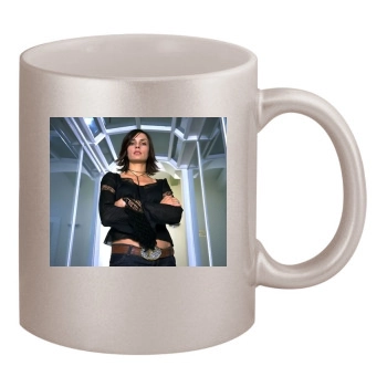 Famke Janssen 11oz Metallic Silver Mug