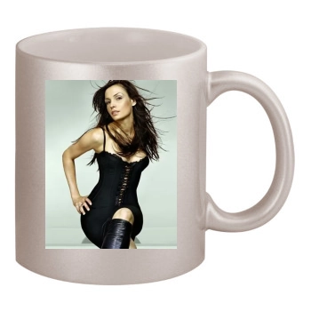 Famke Janssen 11oz Metallic Silver Mug