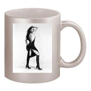 Famke Janssen 11oz Metallic Silver Mug