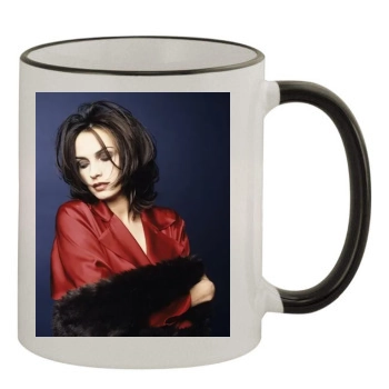 Famke Janssen 11oz Colored Rim & Handle Mug