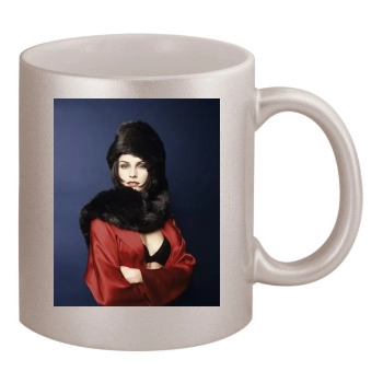 Famke Janssen 11oz Metallic Silver Mug