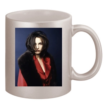 Famke Janssen 11oz Metallic Silver Mug