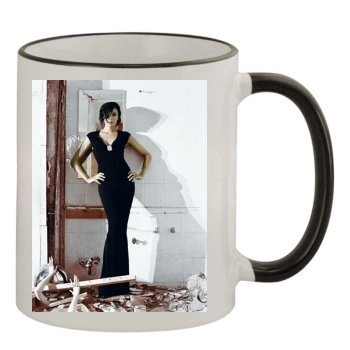 Famke Janssen 11oz Colored Rim & Handle Mug