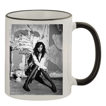 Famke Janssen 11oz Colored Rim & Handle Mug