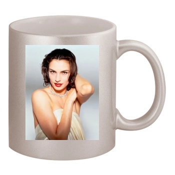 Famke Janssen 11oz Metallic Silver Mug