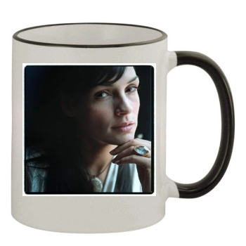 Famke Janssen 11oz Colored Rim & Handle Mug