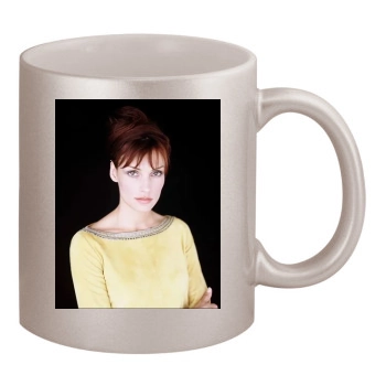 Famke Janssen 11oz Metallic Silver Mug