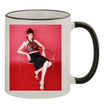 Famke Janssen 11oz Colored Rim & Handle Mug