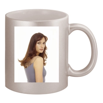 Famke Janssen 11oz Metallic Silver Mug