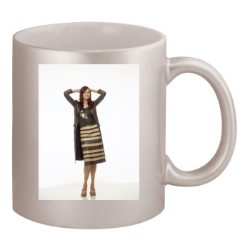 Famke Janssen 11oz Metallic Silver Mug