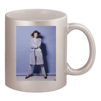 Famke Janssen 11oz Metallic Silver Mug