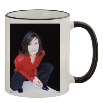 Famke Janssen 11oz Colored Rim & Handle Mug