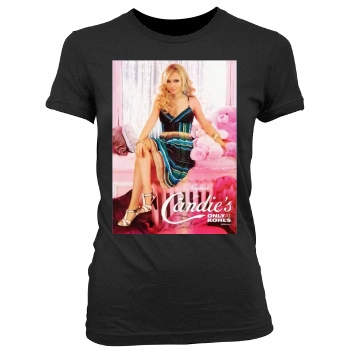 Hayden Panettiere Women's Junior Cut Crewneck T-Shirt