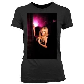 Hayden Panettiere Women's Junior Cut Crewneck T-Shirt