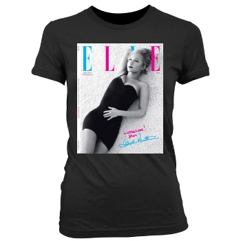 Hayden Panettiere Women's Junior Cut Crewneck T-Shirt