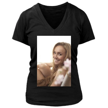 Hayden Panettiere Women's Deep V-Neck TShirt