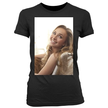 Hayden Panettiere Women's Junior Cut Crewneck T-Shirt