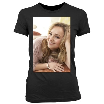 Hayden Panettiere Women's Junior Cut Crewneck T-Shirt