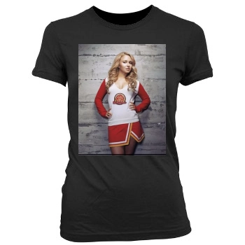 Hayden Panettiere Women's Junior Cut Crewneck T-Shirt