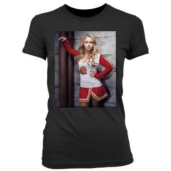 Hayden Panettiere Women's Junior Cut Crewneck T-Shirt