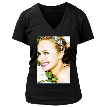 Hayden Panettiere Women's Deep V-Neck TShirt