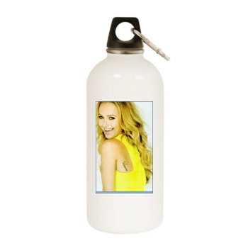 Hayden Panettiere White Water Bottle With Carabiner