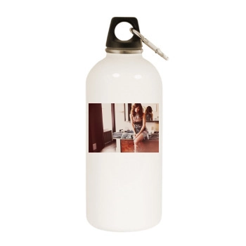 Helena Christensen White Water Bottle With Carabiner