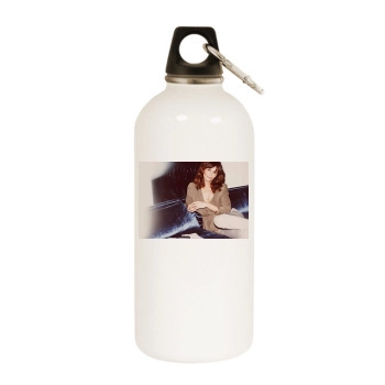 Helena Christensen White Water Bottle With Carabiner