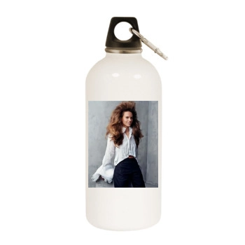 Hilary Swank White Water Bottle With Carabiner