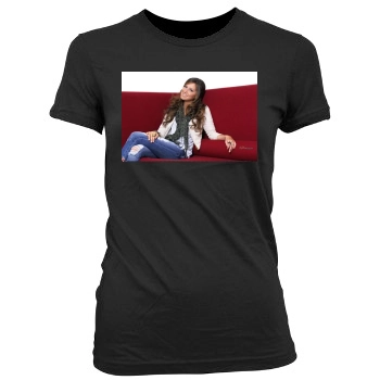 Ashley Tisdale Women's Junior Cut Crewneck T-Shirt