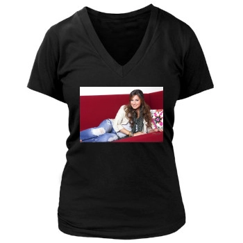 Ashley Tisdale Women's Deep V-Neck TShirt