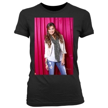 Ashley Tisdale Women's Junior Cut Crewneck T-Shirt